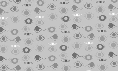 grey eyes seamless pattern