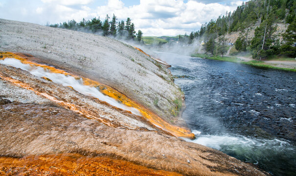 Firehole river in Yellowstone National Park