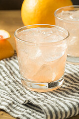Refreshing Cold Sparkling Grapefruit Water