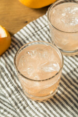 Refreshing Cold Sparkling Grapefruit Water