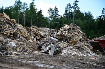 Photo of mountains of garbage outdoors