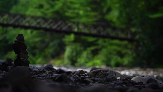 Zen by the River Bridge.Find Balance & Grounding in Nature. Filmed Near Mellen, Wisconsin.