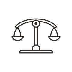 law scale line style icon vector design