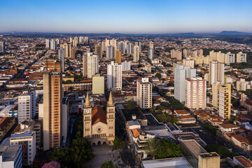 Obraz premium Cathedral seen from the top in Piracicaba, Sao Paulo, Brazil