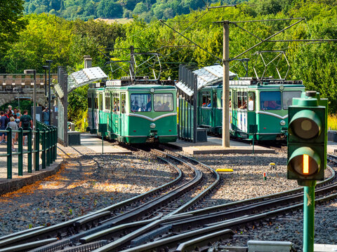 Drachenbergbahn, historische Zahnradbahn bei K&ouml;nigswinter (Rhein)