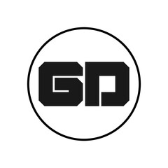 Fototapeta premium GD Letter Logo Design With Simple style