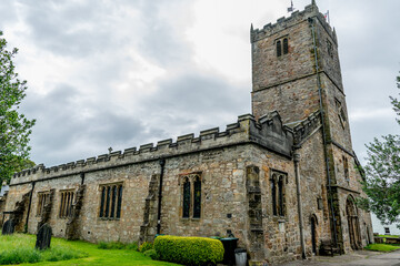 Fototapeta premium Views of St Mary's Church, Kirkby Lonsdale. July 2020