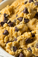 Raw Homemade Chocolate Chip Cookie Dough