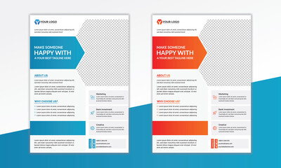 Corporate  Flyer Design Template in A4., A4 size flyer design, modern Flyer Design	