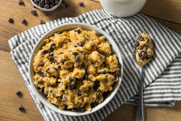 Raw Homemade Chocolate Chip Cookie Dough