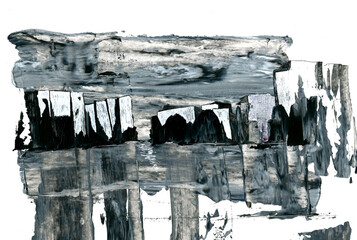 city on the skyline, city reflection in water abstract illustration