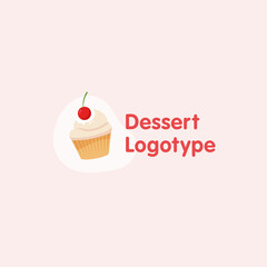 Dessert logo templater. Сake icon