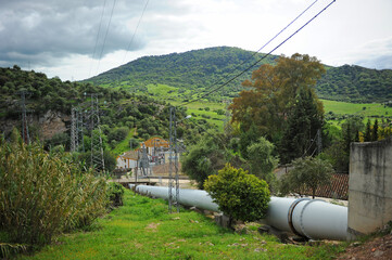 Las Buitreras hydroelectric power station in El Colmenar, Malaga province, Spain