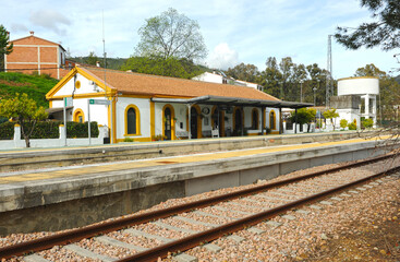 Fototapeta na wymiar Estación de Gaucín El Colmenar. Línea Algeciras Bobadilla, provincia de Málaga, España
