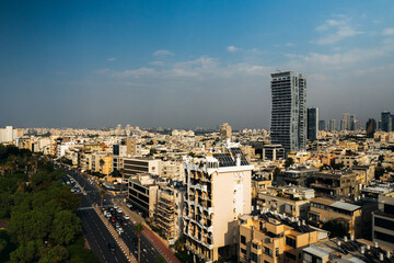 View at the city, city of Tel Aviv Israel.