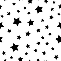 Stars seamless pattern. Backdrop texture for Christmas design. Continuous background.