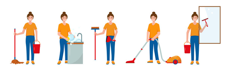 Cleaning service or housework collection