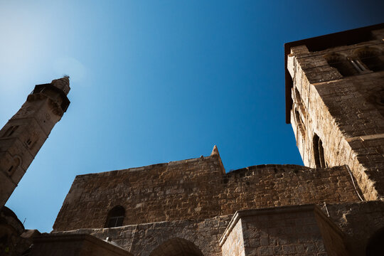 Cenacle building, city of Jerusalem Israel.