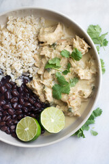 Healthy cooking mexican chicken meal