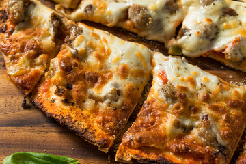 Homemade Sausage and Peppers Pizza