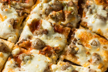 Homemade Sausage and Peppers Pizza