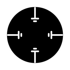 sniper target icon, silhouette style