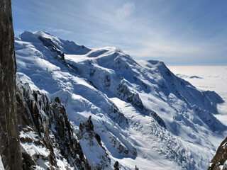 View on Mont Blanc, Chamonix, France