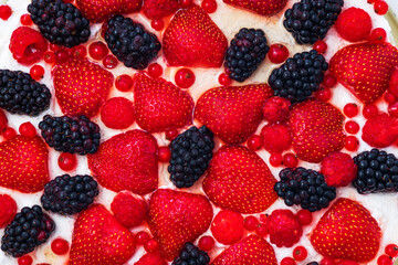 Berry mix with strawberry and raspberry