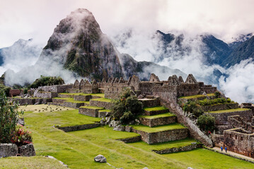 Fototapeta na wymiar View of the ancient Inca City of Machu Picchu.