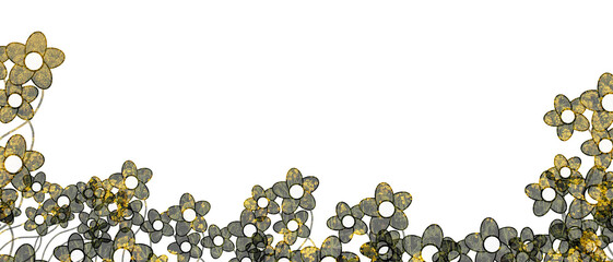 summer small flower delicate pastel on white background.