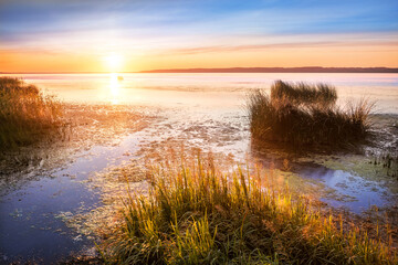 Beautiful summer landscape with a view of Lake Galich in the Kostroma region