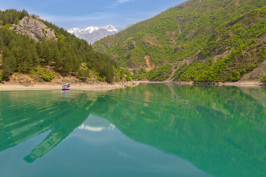Komani Lake in the Valbone Valley in Albania