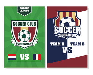 football soccer sport poster with balloons in shields