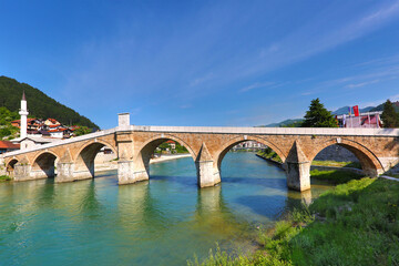 Historic arched bridge in Konic, Bosnia and Herzegovina