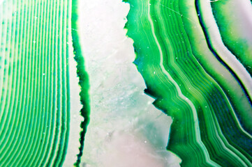 Agat. Natural mineral. Crystals structure