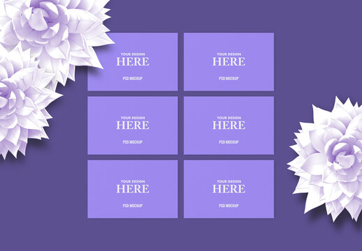 Stationery Spheres and Solo Business Cards Mockup