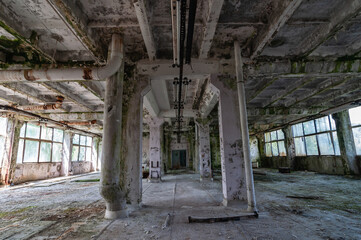 Jupiter Factory in Pripyat, Chernobyl exclusion Zone. Chernobyl Nuclear Power Plant Zone of...
