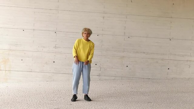 girl dancing on the street modern dance or hip hop