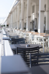 empty cafe during coronavirus epidemic quarantine