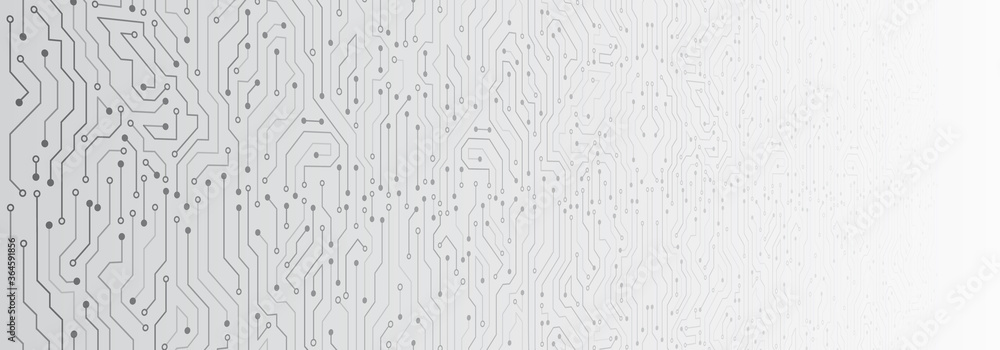 Aufkleber Perspective wide High-tech technology background texture. Abstract 3D circuit board vector illustration. Vector electronic communication.