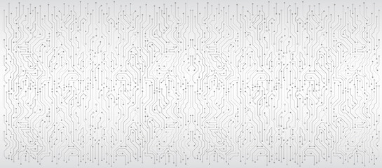 Wide High-tech technology background texture. Circuit board vector illustration. Vector electronic communication.
