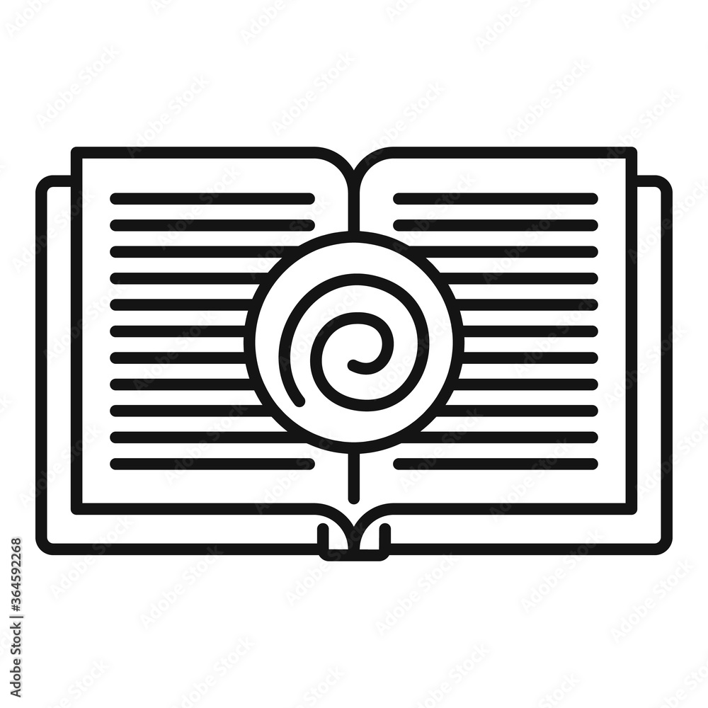 Poster open hypnotherapy icon. outline open hypnotherapy vector icon for web design isolated on white backg
