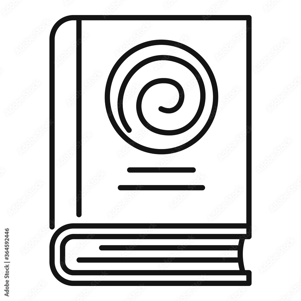 Poster hypnosis book icon. outline hypnosis book vector icon for web design isolated on white background