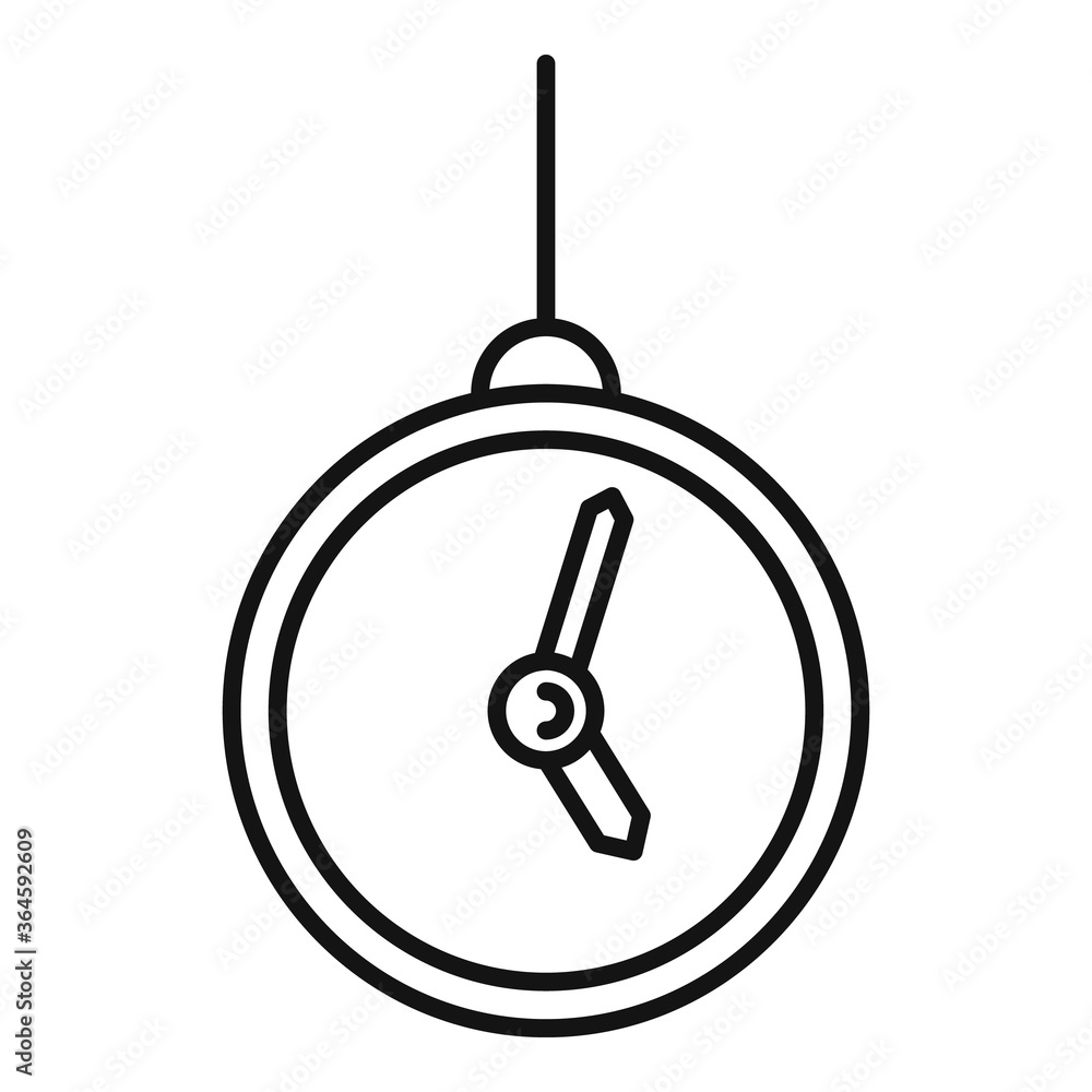 Poster hypnosis pendulum clock icon. outline hypnosis pendulum clock vector icon for web design isolated on