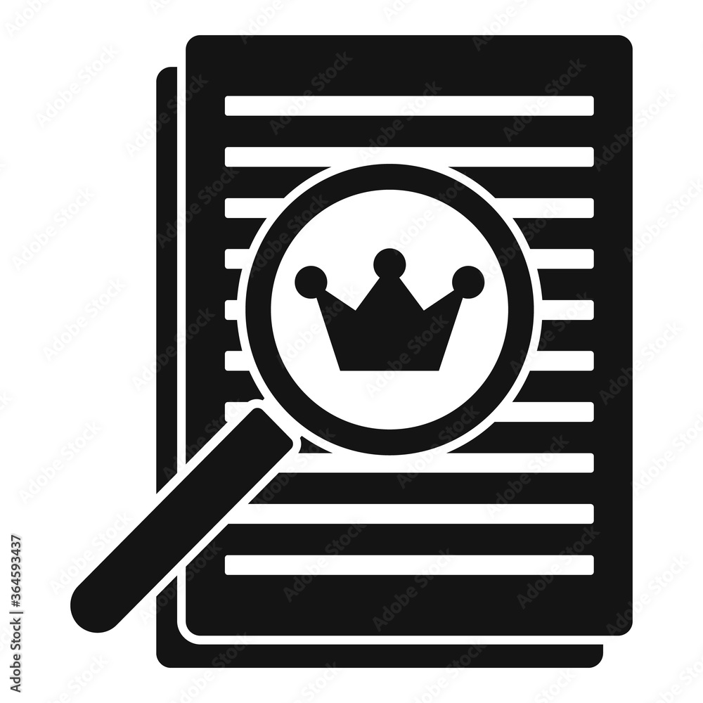 Poster Excellence paper report icon. Simple illustration of excellence paper report vector icon for web design isolated on white background