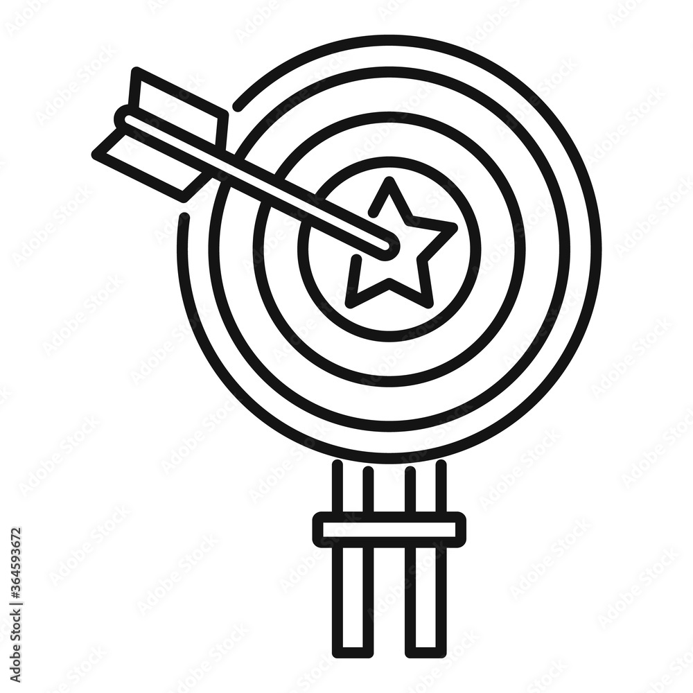 Poster excellence target icon. outline excellence target vector icon for web design isolated on white backg