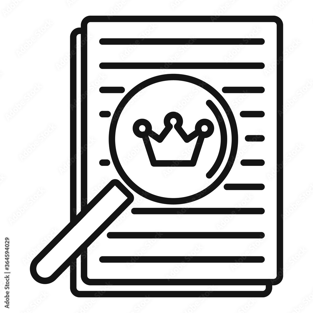 Aufkleber excellence paper report icon. outline excellence paper report vector icon for web design isolated on