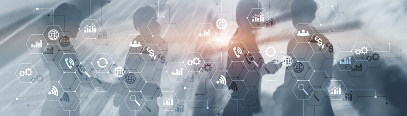 ICT - information and telecommunication technology and IOT - internet of things concepts.