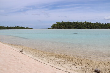 Plage paradisiaque à Rangiroa, Polynésie française