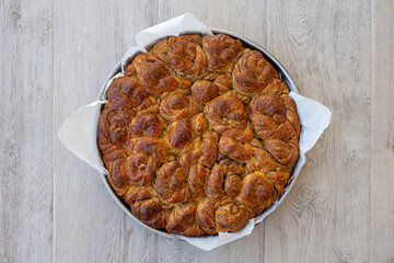 Close-up homemade Turkish poppy pastry